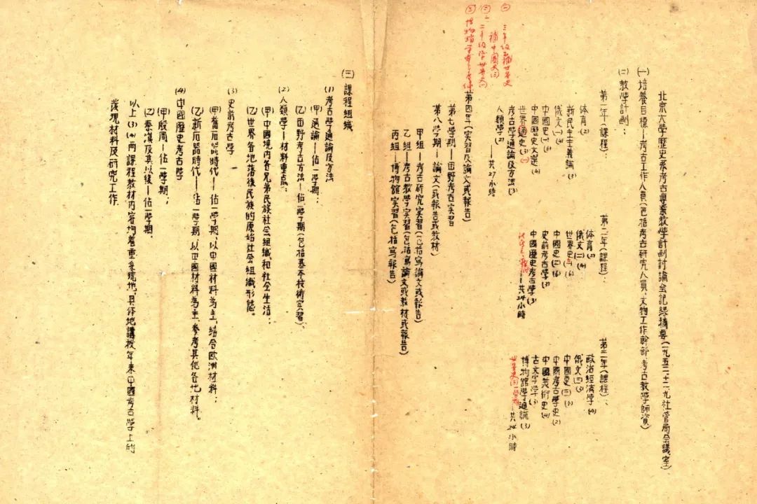 Abstract of the discussion meeting on the teaching plan of the archaeology major of the Department of History, Peking University December 9, 1952 The meeting laid the foundation for the teaching plan of the archaeology major of Peking University. Mr. Su Bingqi also came to attend. In the same month, the archaeology major of Peking University was officially established, and Mr. Su Bingqi was appointed as the director of the archaeology teaching and research section.