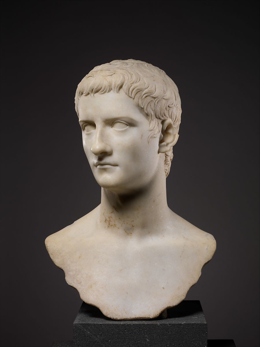 Marble bust of Emperor Gaius (Caligula), Rome, 37–41
