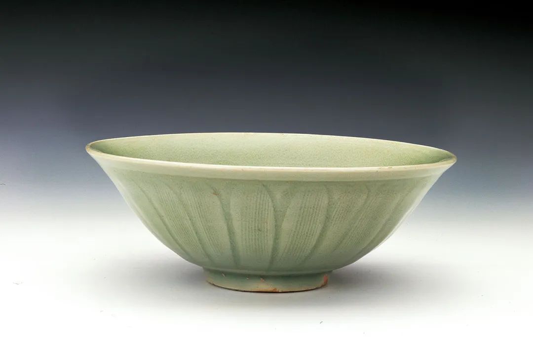 Southern Song Dynasty Longquan Kiln Celadon Bowl with Lotus Pattern Collection of Zhejiang Provincial Museum