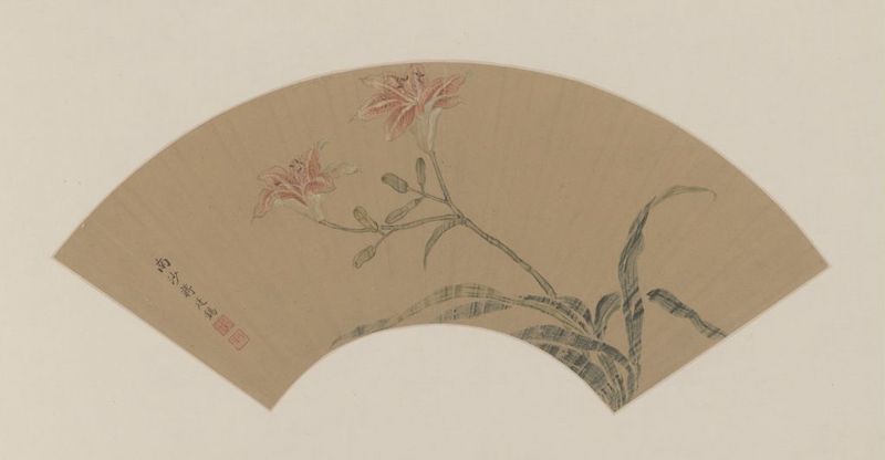 Qing Dynasty, Jiang Tingxi, Xuanhua Tu, Fan Page, Collection of the Palace Museum