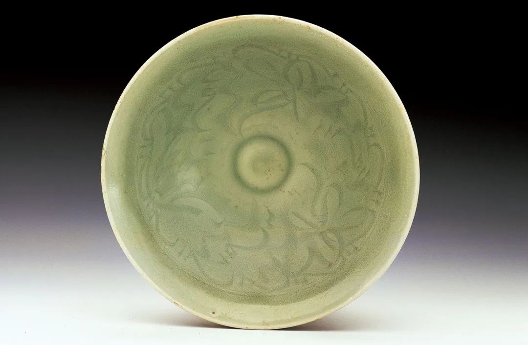 Southern Song Dynasty Longquan Kiln Celadon Bowl with Lotus Pattern Collection of Zhejiang Provincial Museum