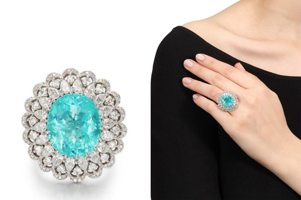 Paraiba tourmaline ranges in shades of neon blue, green-blue, turquoise, green, mint green and more.