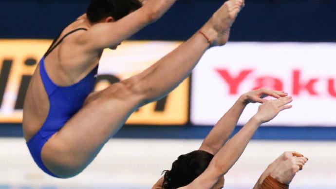 12th Gold! Chen Yiwen/Chang Yani won the women's doubles diving 3-meter springboard championship at the World Swimming Championships