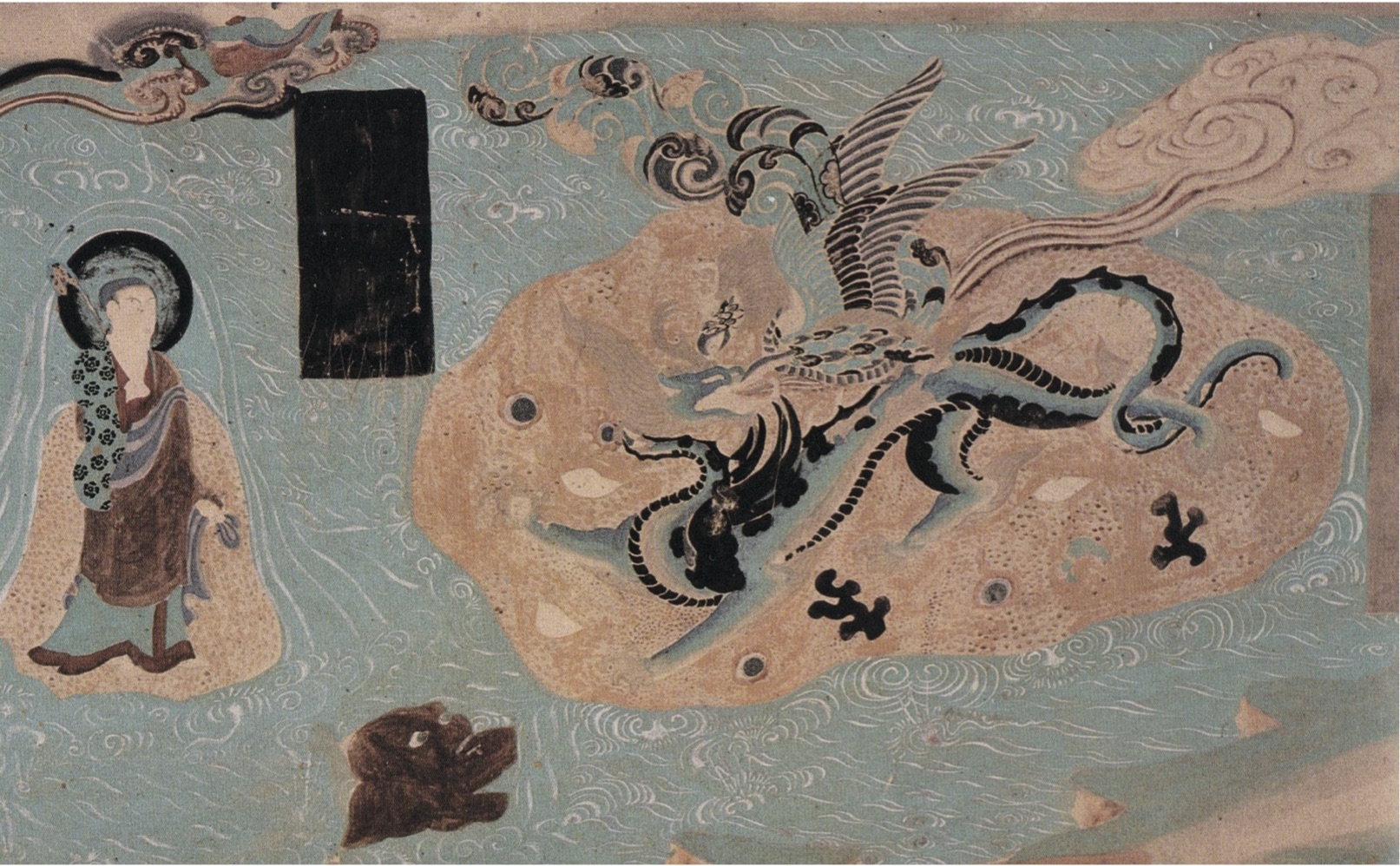 Figure 20: Garuda subdues the poisonous dragon, Cave 196