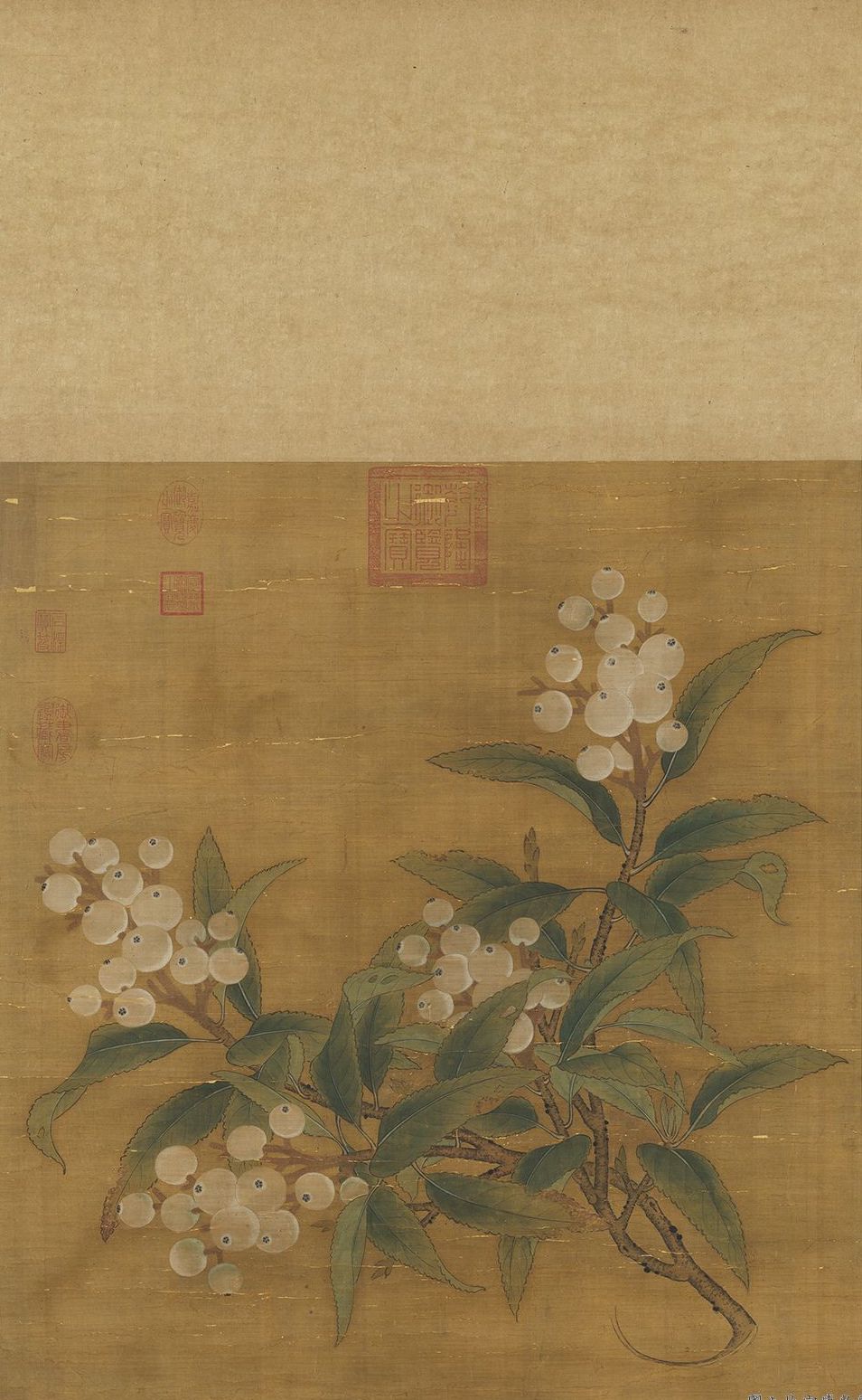 Song Dynasty Broken Branches Loquat Axis Collection of the National Palace Museum, Taipei