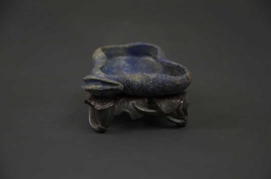 Late Qing Dynasty and the Republic of China, Stone Carving Lotus Leaf-shaped Water Bowl Collection of Zhejiang Provincial Museum