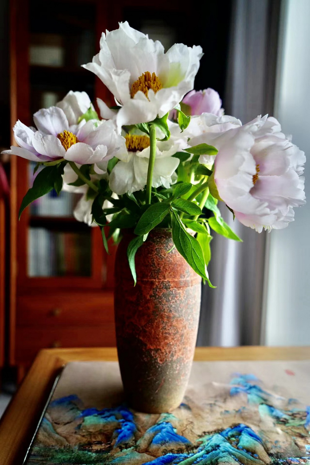 oil painting peony