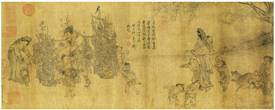 Southern Song Dynasty Li Song's "Trademan" now in the Palace Museum