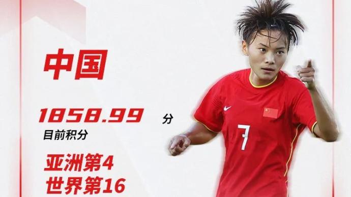 The latest FIFA ranking: Chinese women's football is 16th in the world and 4th in Asia