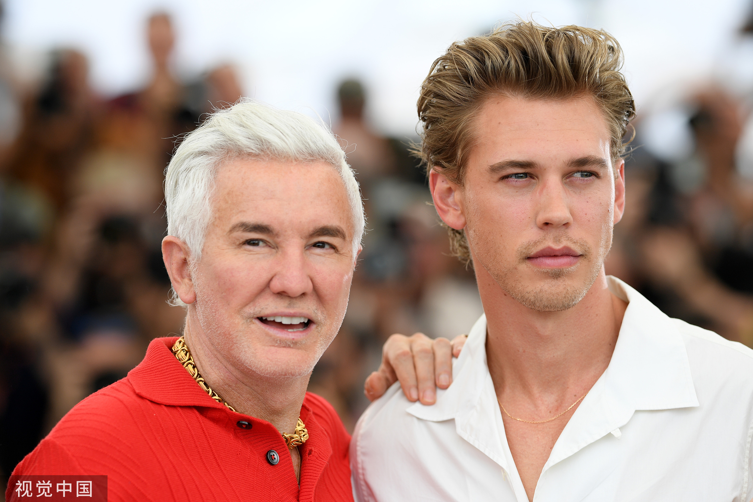 Director Baz Luhmann (left) and star Austin Butler. People's Vision