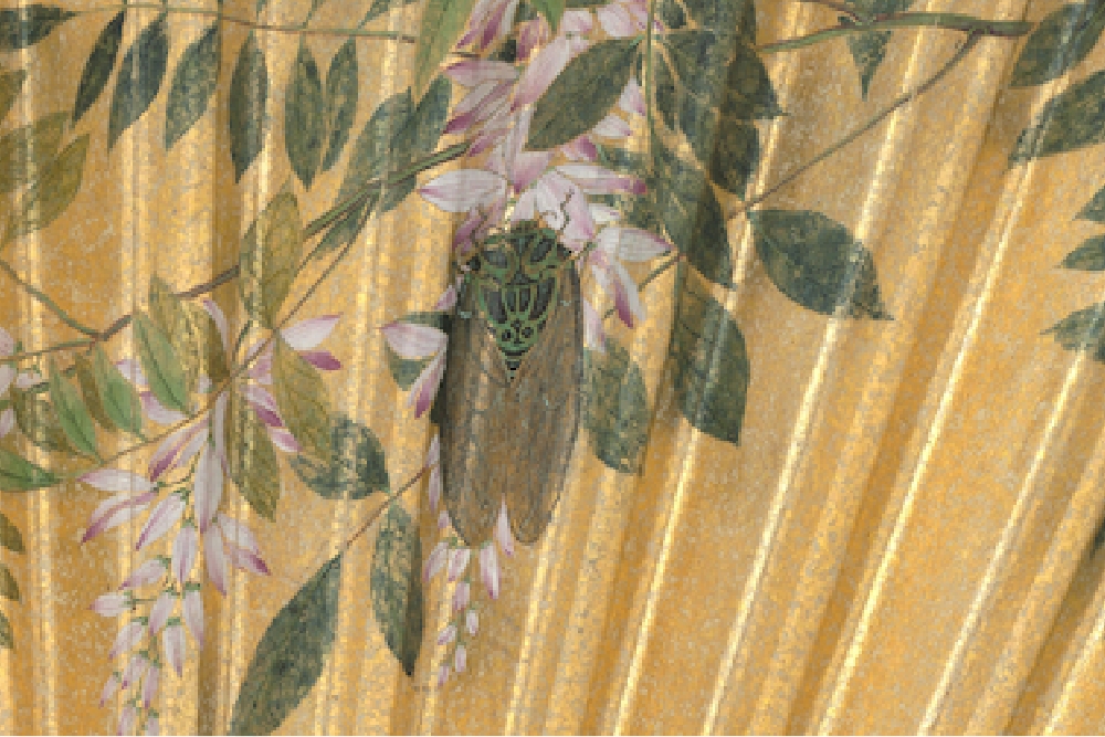 Ming Tan Zhiyi Painting Autumn Flowers (Partial Cicada)