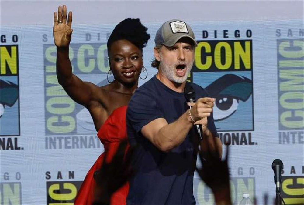 'The Walking Dead' actors Andrew Lincoln and Danai Gurira at Comic-Con.