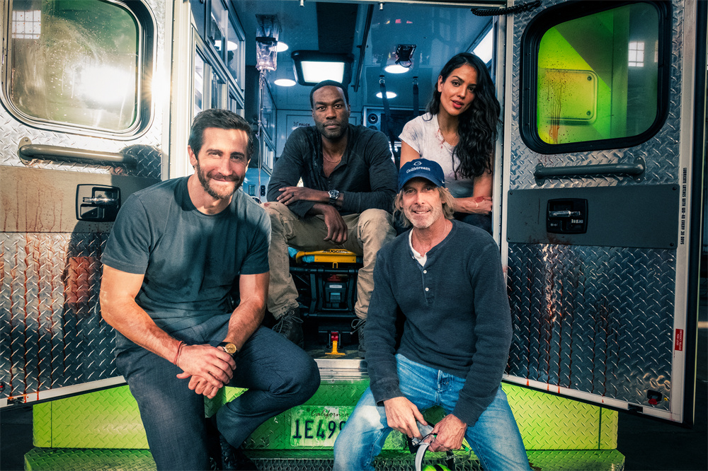 Director Michael Bay and the three leading actors were on set.