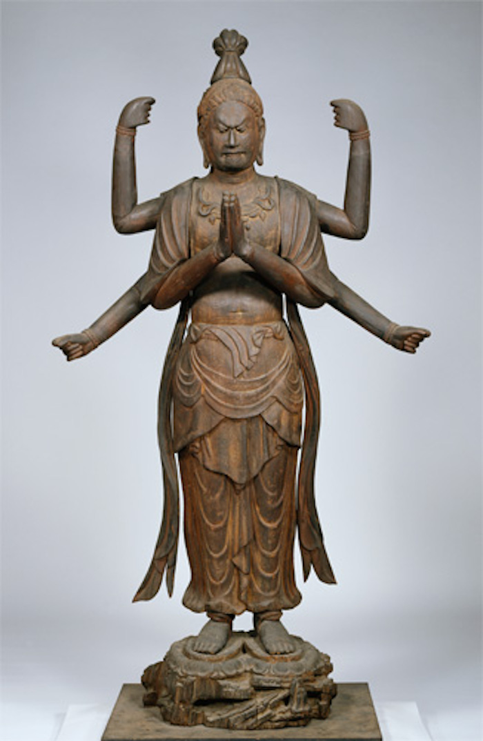 Standing Statue of Kannon with Horse Head, Nara Period (8th century), Nara Daian-ji Temple, Important Cultural Property of Japan, later exhibit