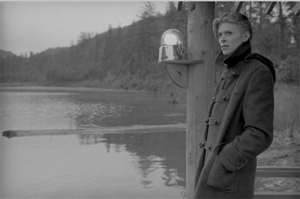 David Bowie in a coat designed by Mae Ruth in "The Outsiders."