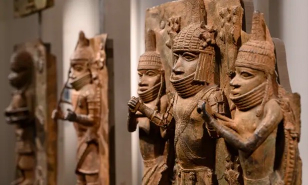 Benin artifacts on display at the British Museum.