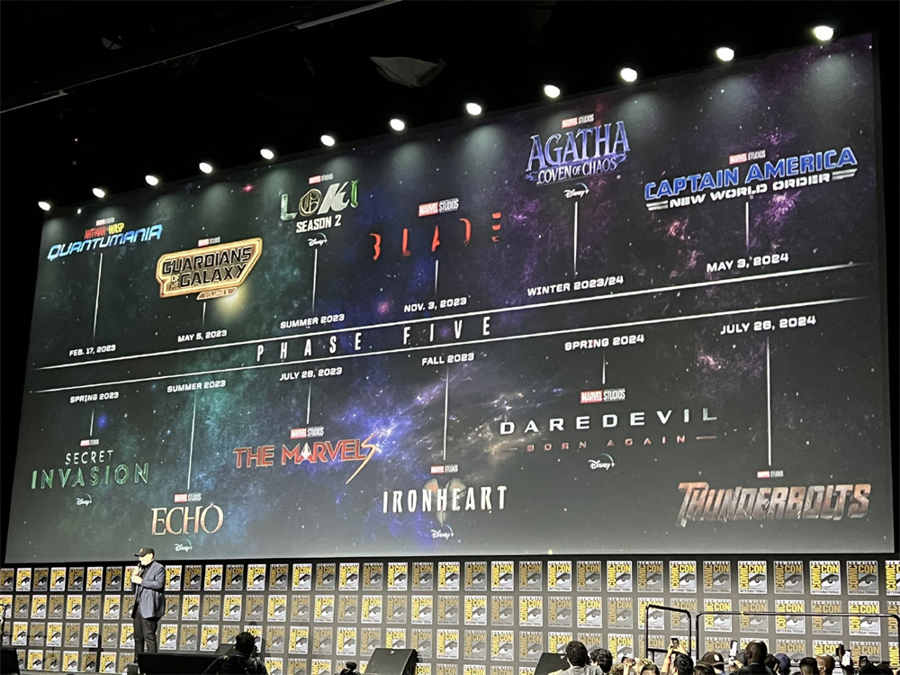 Marvel Studios chairman Kevin Feige announced the upcoming fifth and sixth phase of new film and television works.