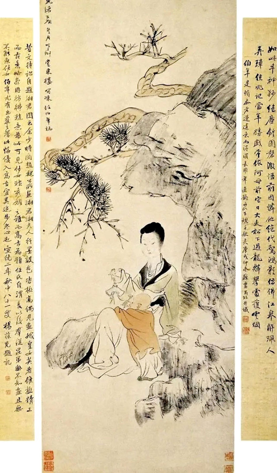 Qing Ren Yi's "Nong Zhang Tu" in the collection of Tianjin Art Museum