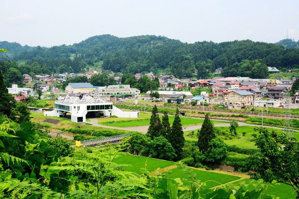 Village scenery of Matsushiro Town, Tokamachi City. 