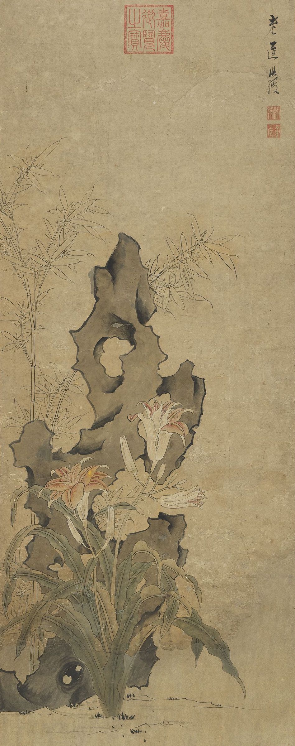 Ming Chen Hongshou Painting Shouxuan Scroll Collection of the National Palace Museum, Taipei