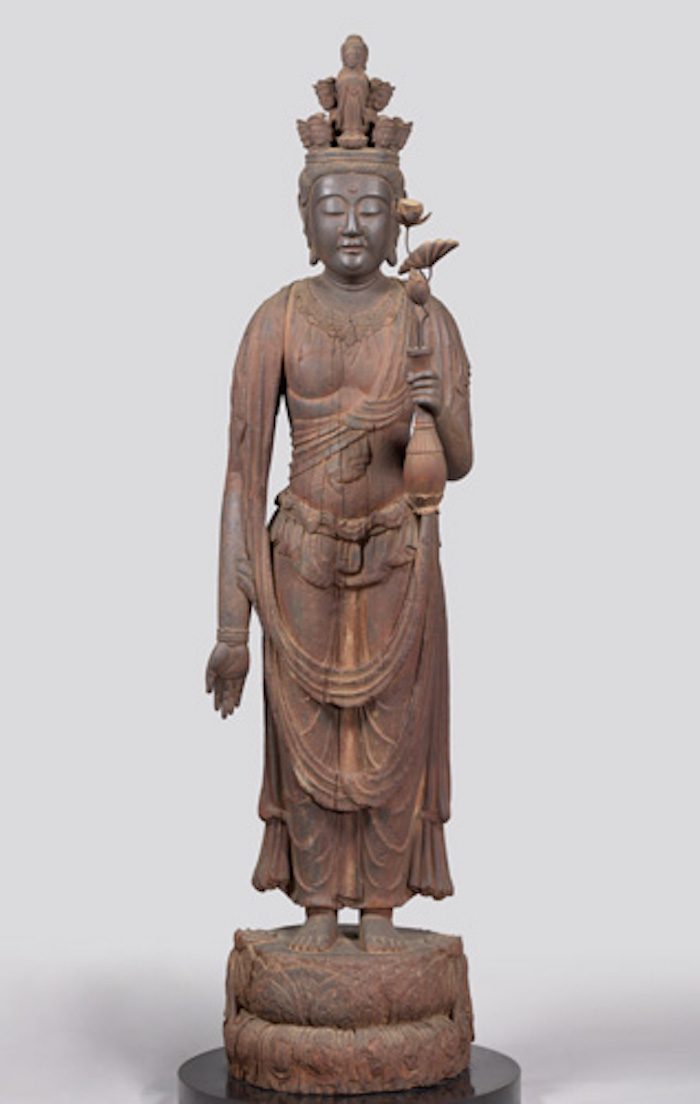 Standing Statue of Kannon with Eleven Faces, Nara Period (8th century), Daian-ji Temple, Nara, Important Cultural Property of Japan, previous exhibit