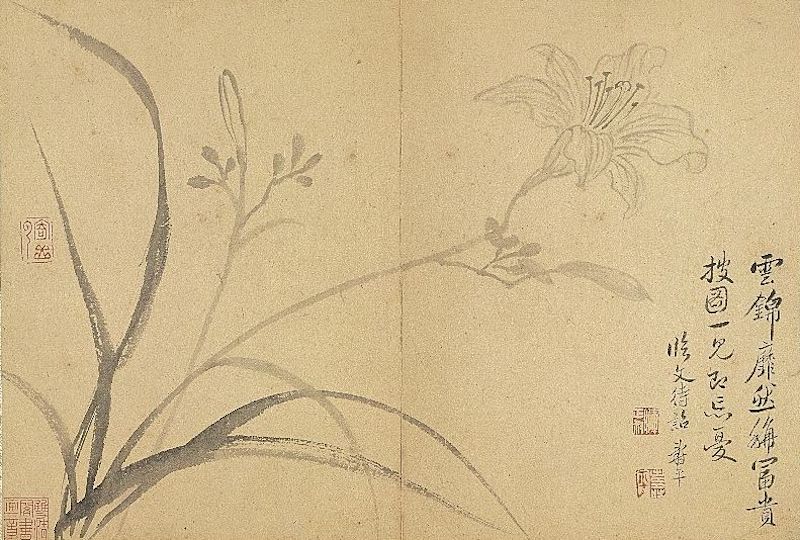 Qing Dynasty, Yun Shouping, Xuanhua This painting is selected from Yun Shouping's "Wonderful Book of Ink from Life" in the National Palace Museum, Taipei