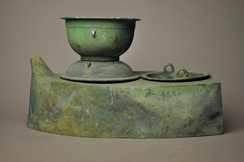 Green Glazed Pottery Stove